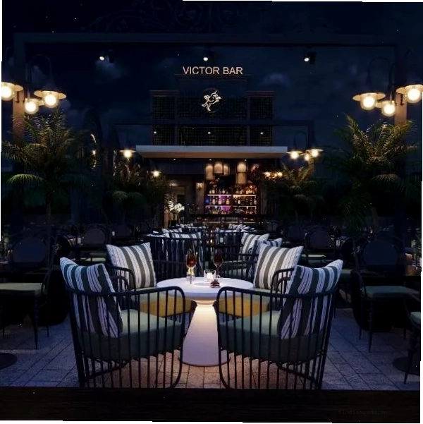 Victor Metropolis Lakeside Hotel & Rooftop Bar với quầy bar sôi động