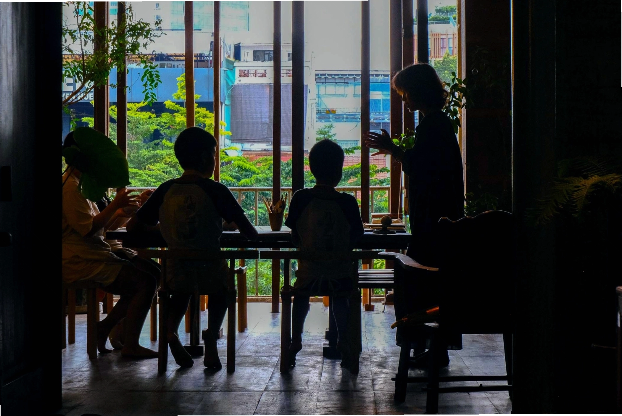 View nhìn từ ban công The Cafe Apartment