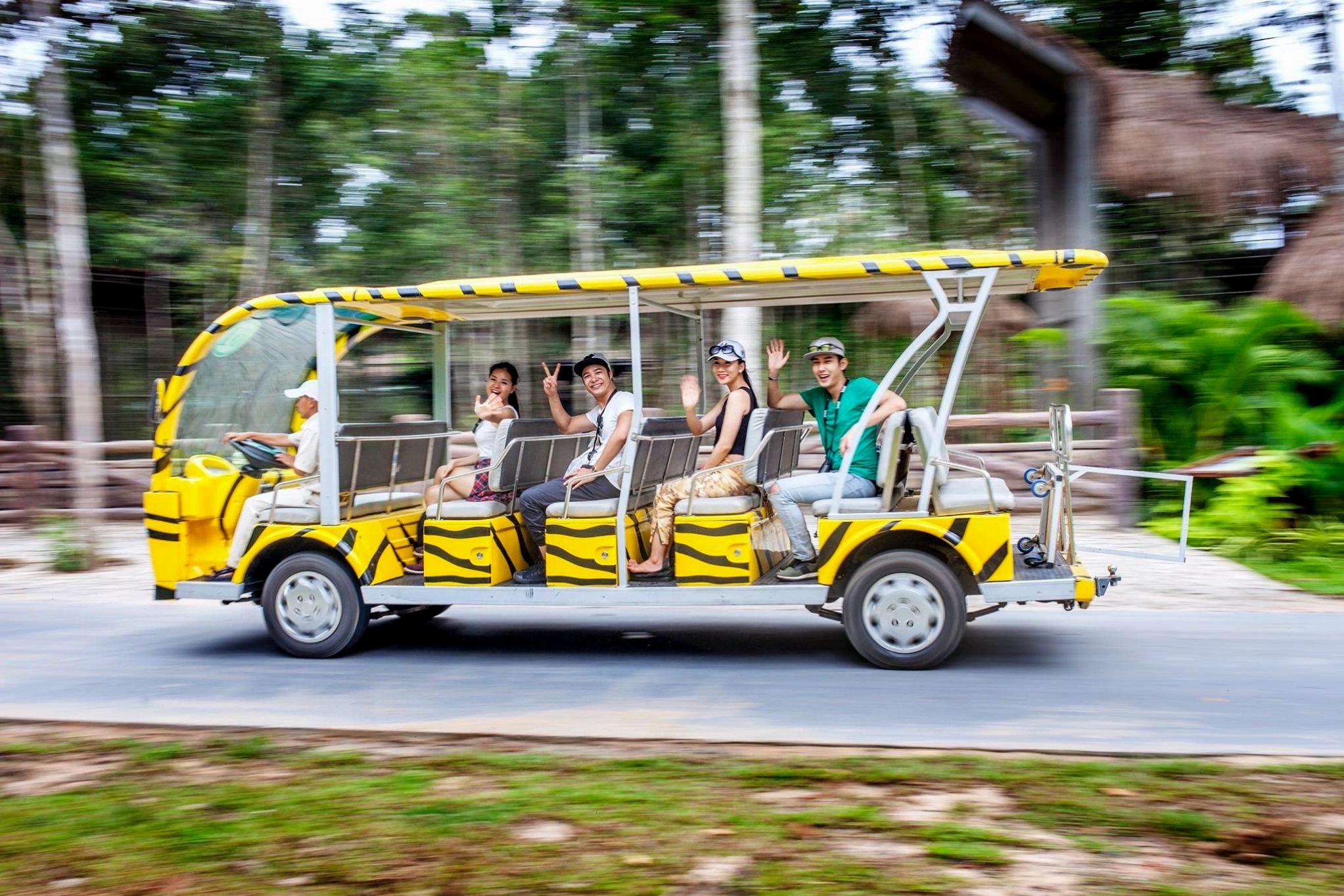 [Zoo Tram Combo] - Vé Vinpearl Safari + Xe điện + Tặng Voucher Ẩm Thực